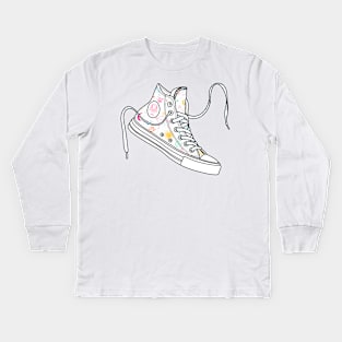 Libra high tops - Pastel colours Kids Long Sleeve T-Shirt